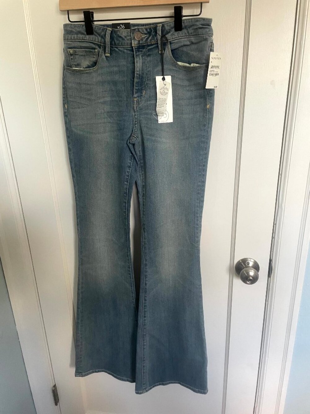 Treasure & Bond High Rise Skinny Flare Jeans Light Vintage Wash 26 NWT $98